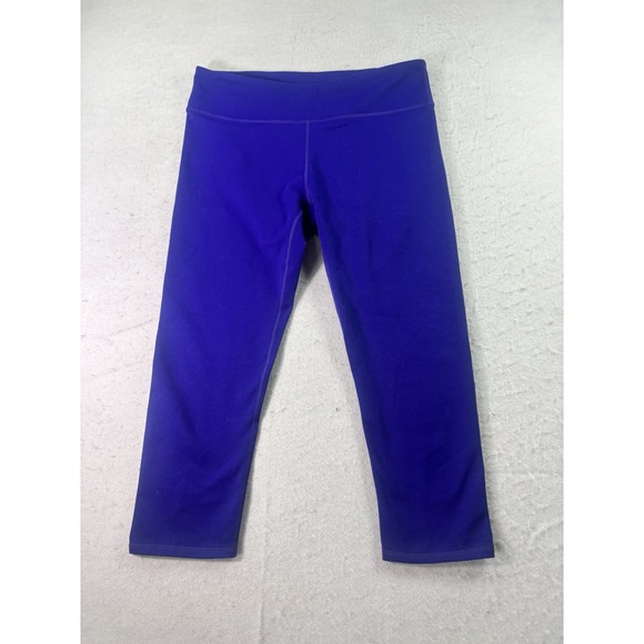 Fabletics Pants - FABLETICS Cobalt Royal Blue Cropped Leggings 19" Size Med Activewear Yoga